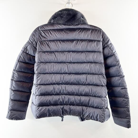 Save The Duck Mei Faux Fur Collar Puffer Coat Jacket Black XS - Picture 6 of 10